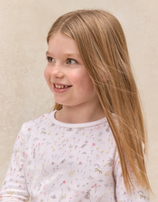 Organic Cotton Blend Slim Fit Spring Scene Pyjamas (2–12yrs)