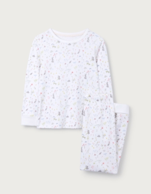 Organic Cotton Blend Slim Fit Spring Scene Pyjamas (2–12yrs)