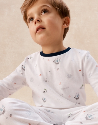Organic Cotton Blend Slim Fit Treasure Island Pyjamas (2–12yrs)