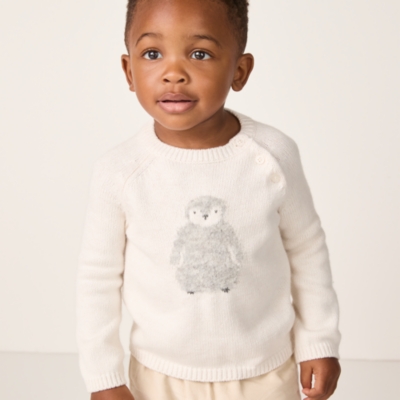 Organic Cotton Blend Snowy Jumper (0–4yrs)