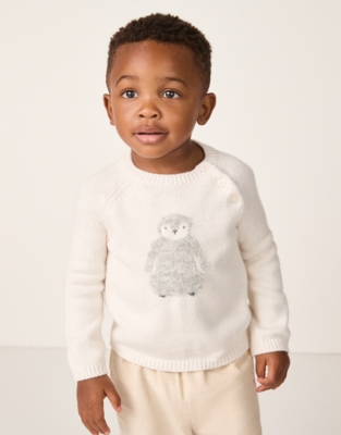 Organic Cotton Blend Snowy Jumper (0–4yrs)