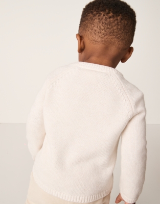 Organic Cotton Blend Snowy Jumper (0–4yrs)