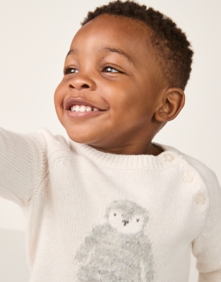 Organic Cotton Blend Snowy Jumper (0–4yrs)