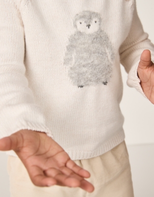 Organic Cotton Blend Snowy Jumper (0–4yrs)