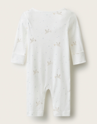 Organic Cotton Blend Stork Print Sleepsuit (0-24mths)
