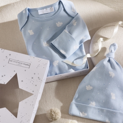 Organic Cotton Blue Elephant New Arrival Gift Set (0–6mths)