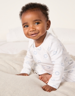 Organic Cotton Blue Lion Sleepsuit (0–24mths)