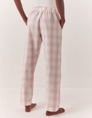 Organic Cotton Blurred Check Pyjama Bottoms, Pyjamas