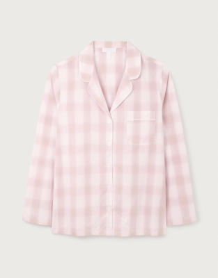 Organic Cotton Blurred Check Pajama Shirt