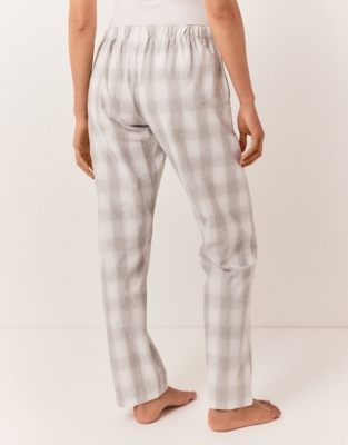 Organic Cotton Blurred Check Pyjama Bottoms