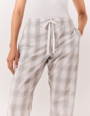 Organic Cotton Blurred Check Pyjama Bottoms