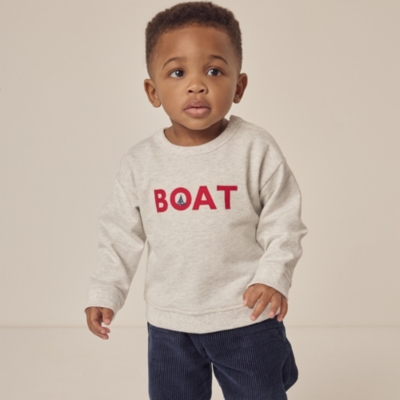 Organic Cotton Boat Sweatshirt (0–18mths)