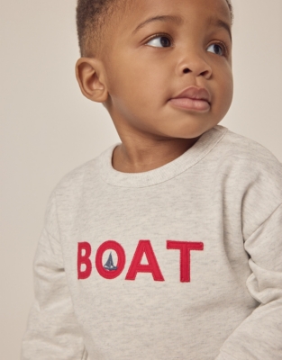 Organic Cotton Boat Sweatshirt (0–18mths)