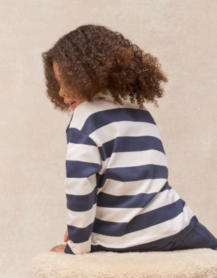 Organic Cotton Bold Stripe Rugby Shirt (0–4yrs)