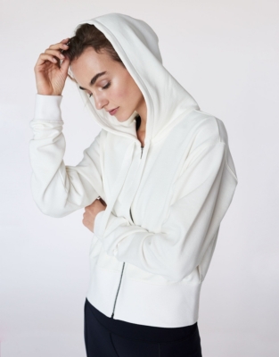 Organic Cotton Boxy Zip Up Hoodie