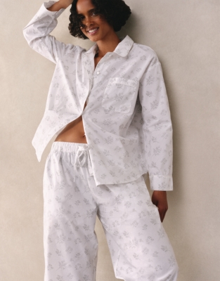 Organic Cotton Branch Print Relaxed Pyjama Set