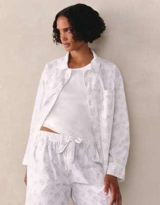 Organic Cotton Branch Print Relaxed Pyjama Set
