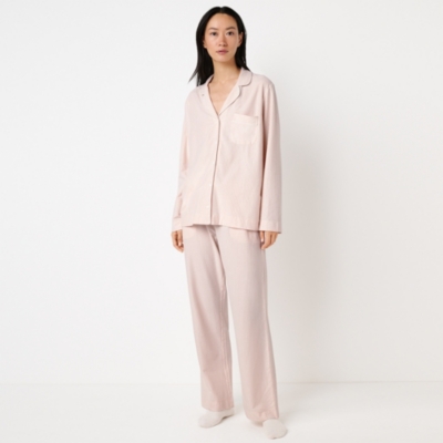 Organic Cotton Brushed Jersey Stripe Classic Pyjama Set