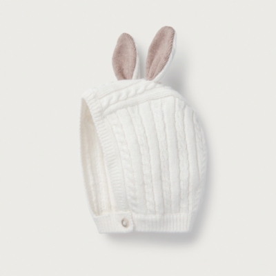 Organic Cotton Bunny Bonnet (0–24mths)