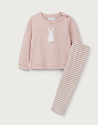 Organic Cotton Bunny Sweatshirt & Leggings Set (0–18mths)