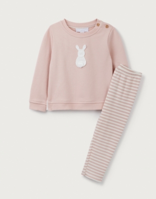 Organic Cotton Bunny Sweatshirt & Leggings Set (0–18mths)