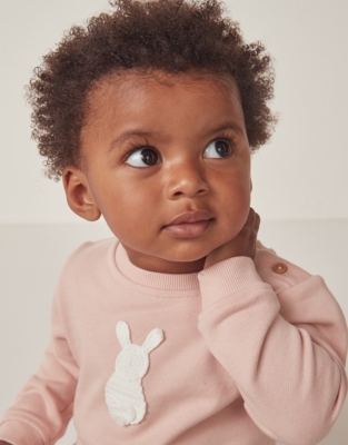 Organic Cotton Bunny Sweatshirt & Leggings Set (0–18mths)