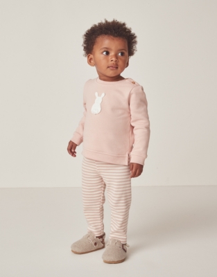 Organic Cotton Bunny Sweatshirt & Leggings Set (0–18mths)