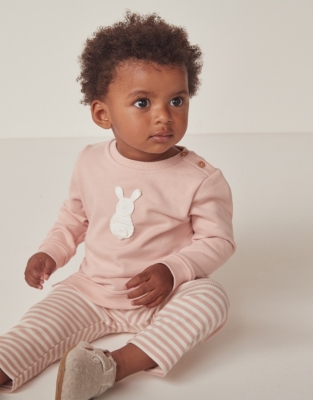 Organic Cotton Bunny Sweatshirt & Leggings Set (0–18mths)