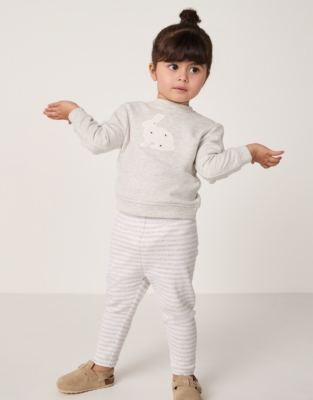 Organic Cotton Bunny Sweatshirt & Leggings Set (0–4yrs)