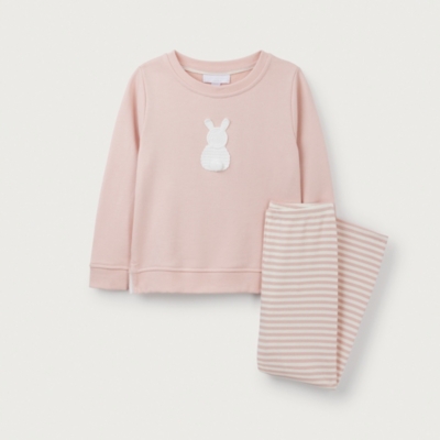 Organic Cotton Bunny Sweatshirt & Leggings Set (18mths–6yrs)