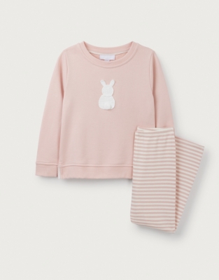 Organic Cotton Bunny Sweatshirt & Leggings Set (18mths–6yrs)