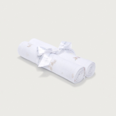 Organic Cotton Bunny Tea Party Muslins – Set of 2