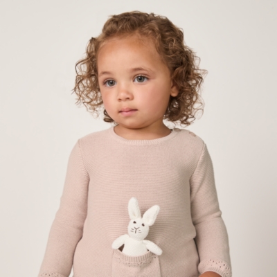 Organic Cotton Bunny Toy Jumper (0–4yrs)