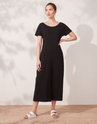 OrganicCotton Button Back Jersey Jumpsuit Clothing Sale The White