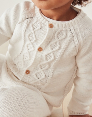 White company deals baby cardigan