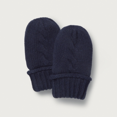 Organic Cotton Cable Knit Mittens (0–4yrs)