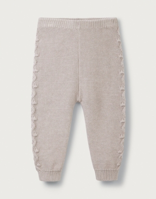 Organic Cotton Cable Knitted Leggings (0–24mths)