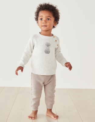 Organic Cotton Cable Knitted Leggings (0–24mths)