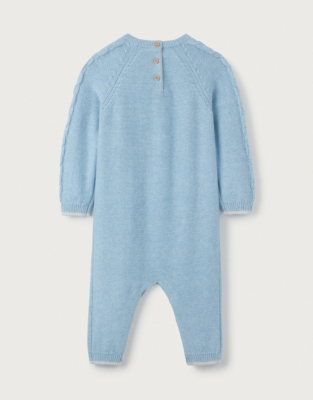 Organic Cotton Cable Knitted Romper (0–24mths)