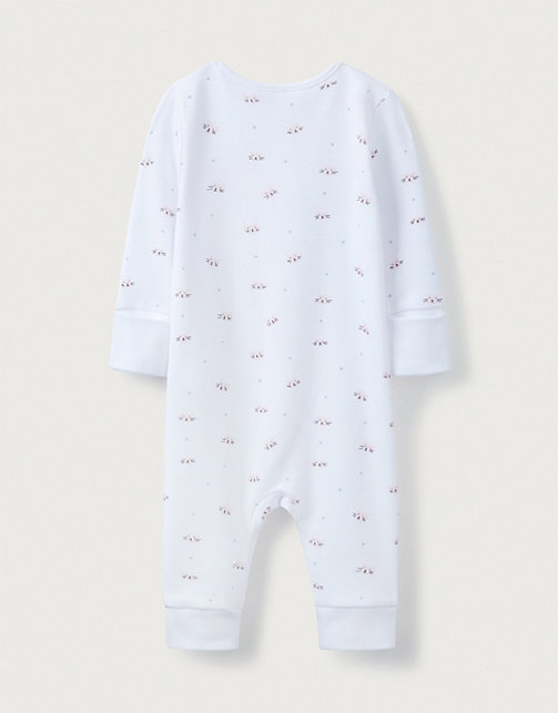Organic-Cotton Cat-Print Zip Sleepsuit | Baby Sale | The White Company US
