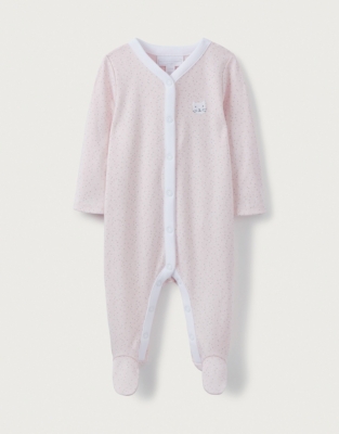 Organic-Cotton Cat Sleepsuit | View All Baby | The White Company US