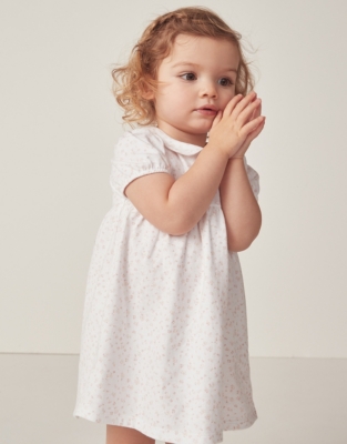 Organic Cotton Charlotte Floral Jersey Dress (0–18mths)