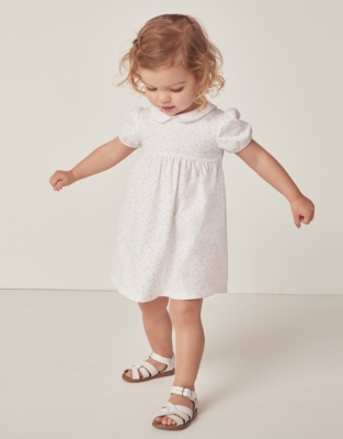 Organic Cotton Charlotte Floral Jersey Dress (0–18mths)