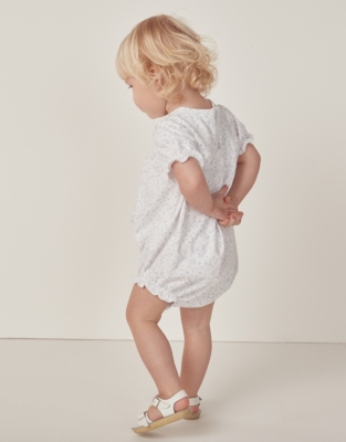Organic Cotton Charlotte Floral Romper (0–18mths)