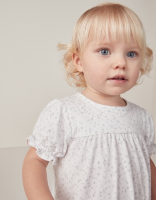 Organic Cotton Charlotte Floral Romper (0–18mths)