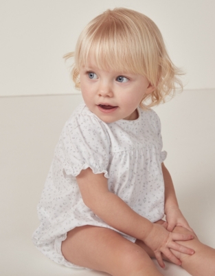 Organic Cotton Charlotte Floral Romper (0–18mths)