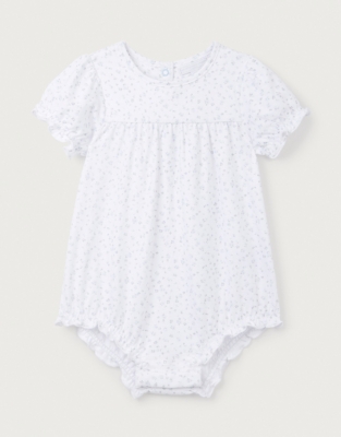 Organic Cotton Charlotte Floral Romper (0–18mths)