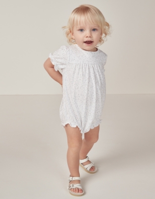 Organic Cotton Charlotte Floral Romper (0–18mths)