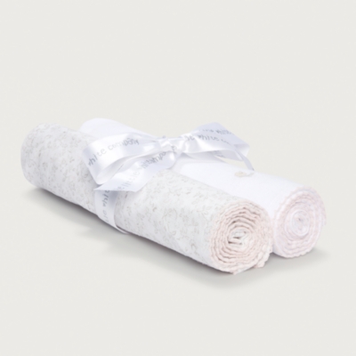 Organic Cotton Clementine Floral Muslins – Set of 2