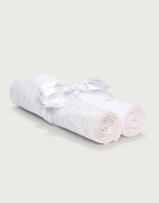 Organic Cotton Clementine Floral Muslins – Set of 2